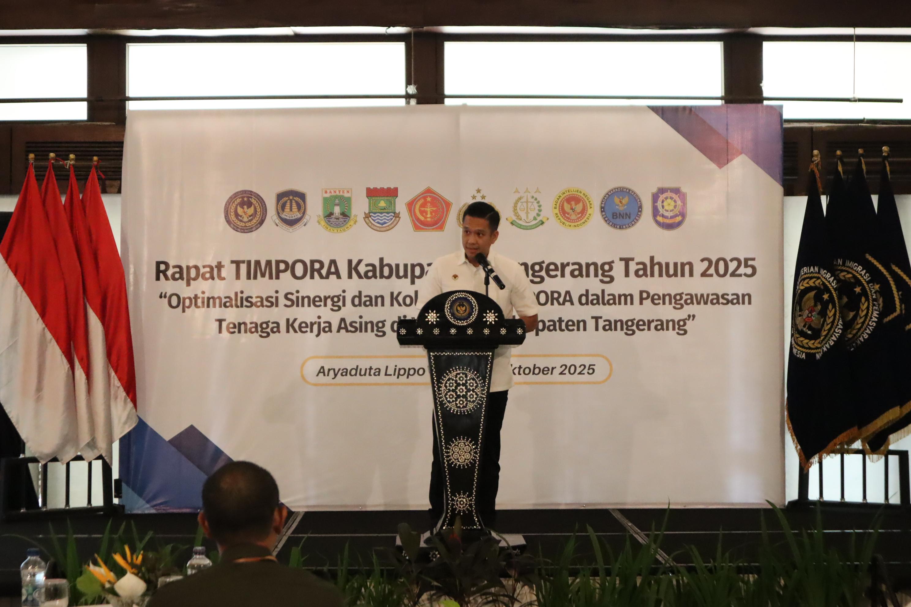 Rapat Timpora Kabupaten Tangerang Tahun 2025 : Optimalisasi Sinergi dan Kolaborasi TIMPORA dalam Pengawasan Tenaga Kerja Asing di Wilayah Kabupaten Tangerang 